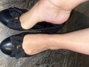 Ballerinas mit Schleife-getragen ;-)