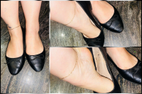 Extrem durchgelatschte Ballerinas