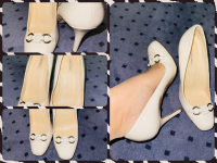 Beige Büropumps, gut duftend