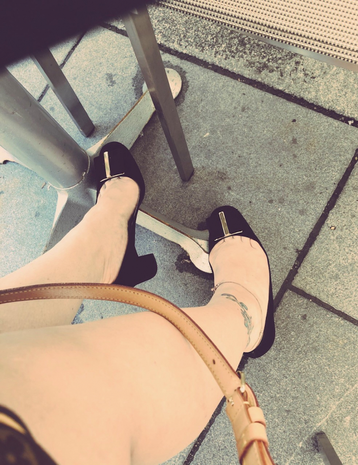 Luxus Pumps, dicker Absatz