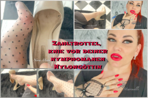 Zahltrottel, knie vor deiner nymphomanen Nylo